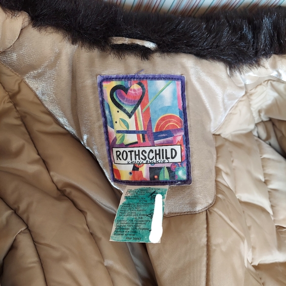 Rothschild Girl's Champagne Gold Puffer Jacket L - Picture 12 of 16